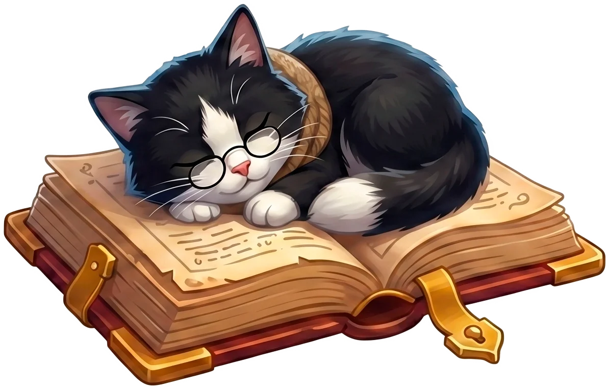 Котофей на книге